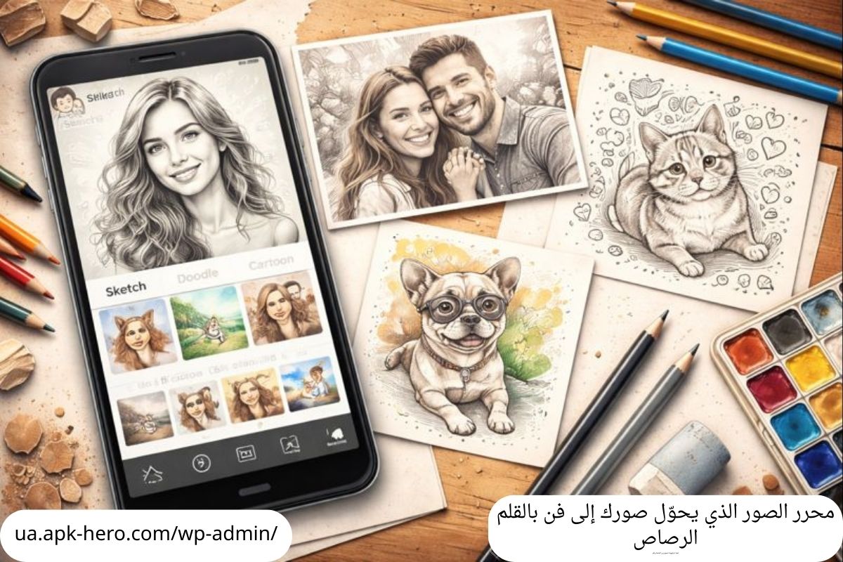 محرر الصور الذي يحوّل صورك إلى فن بالقلم الرصاص